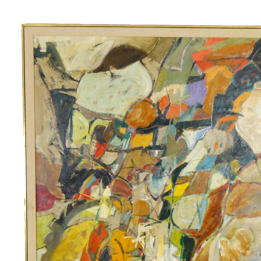 Large 1963 Joseph Perrin Oil On Canvas at City Issue Atlanta