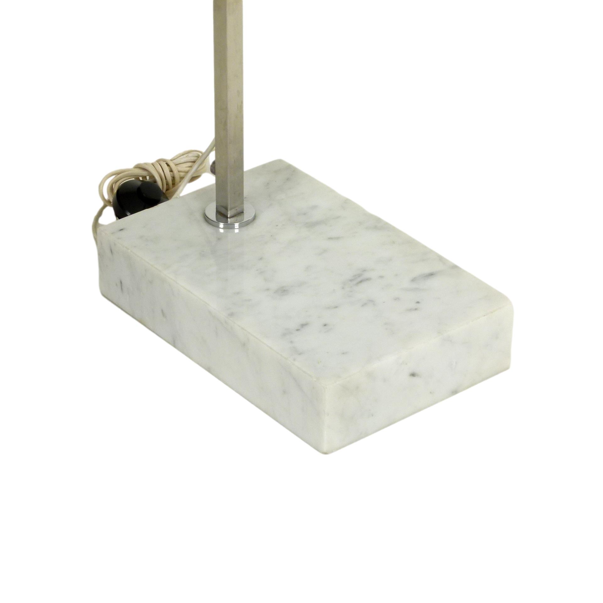 Chrome Arc Lamp with Marble Base at City Issue Atlanta