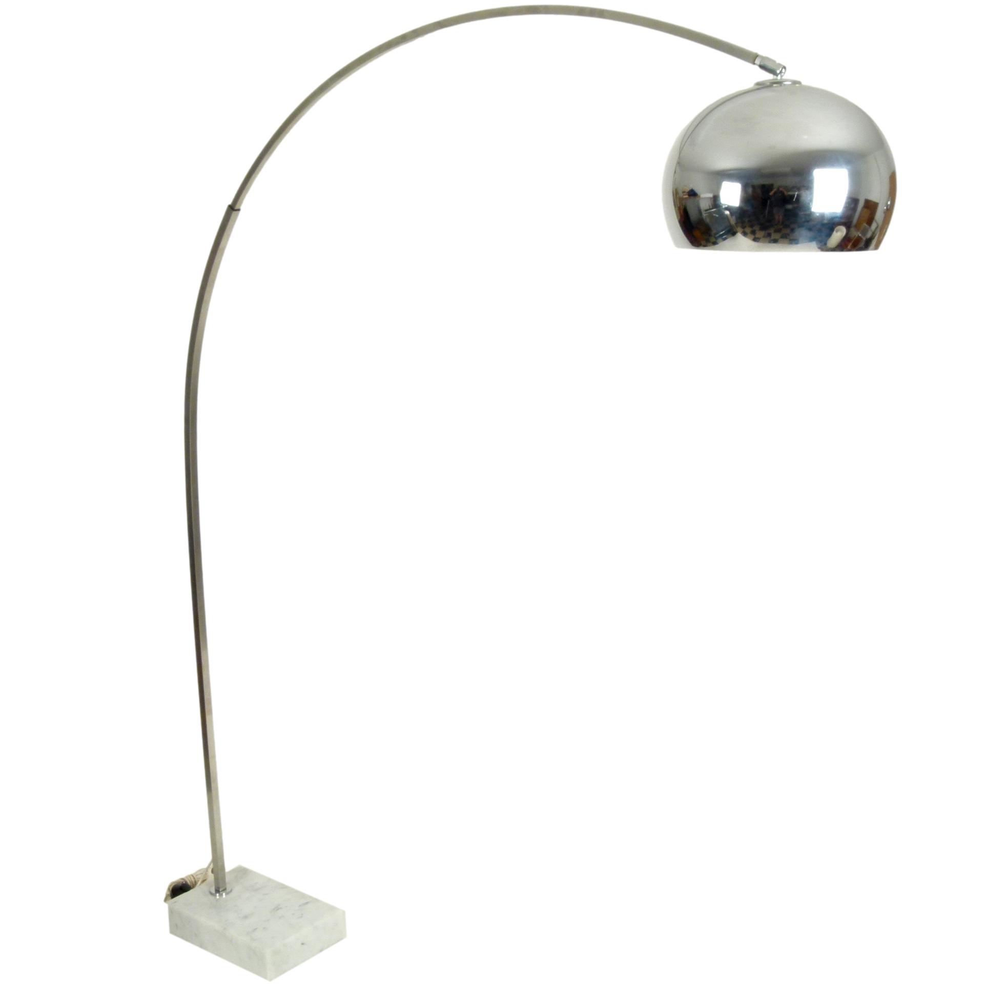 Chrome Arc Lamp with Marble Base at City Issue Atlanta