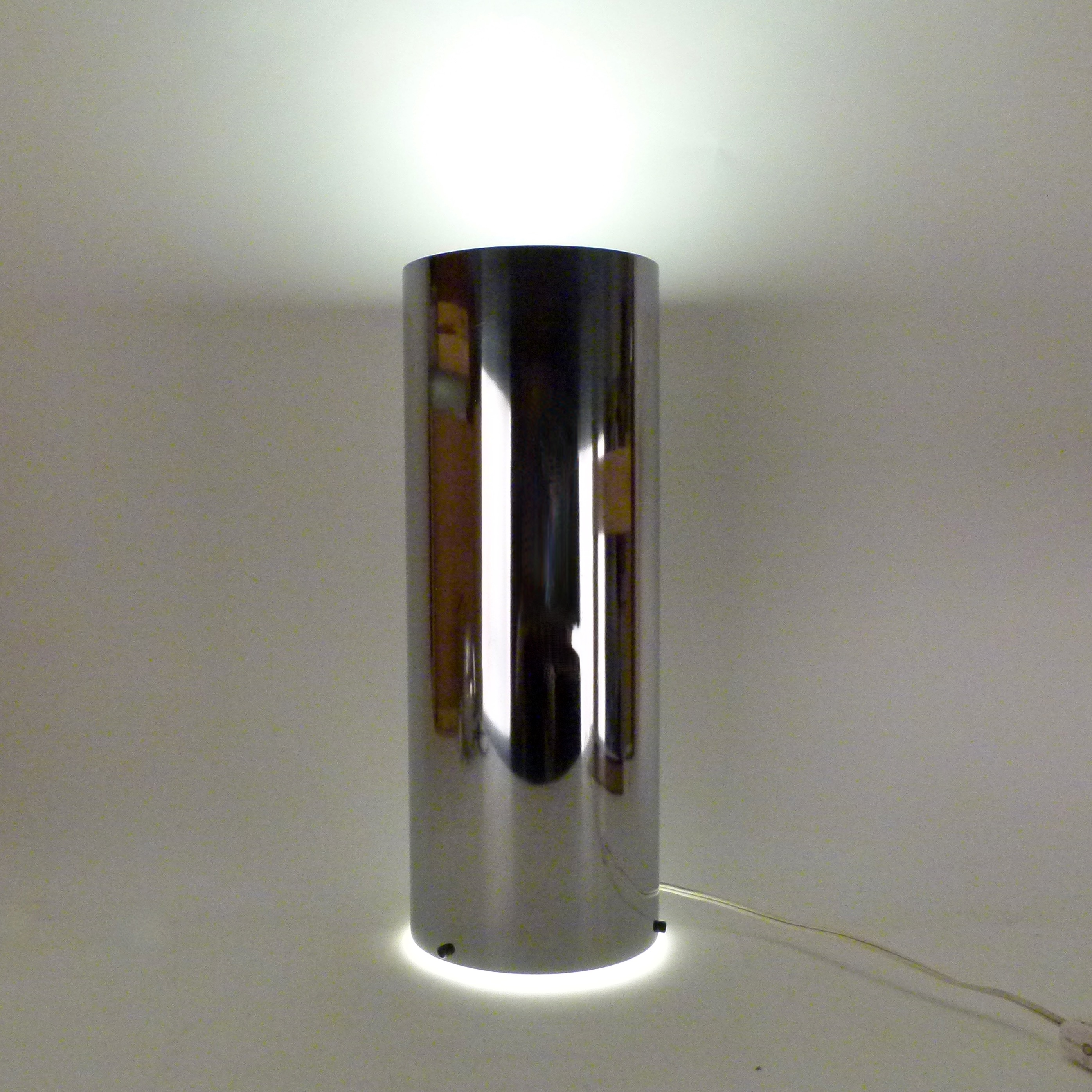 Chrome Cylinder "Up Light" Lamp at City Issue Atlanta