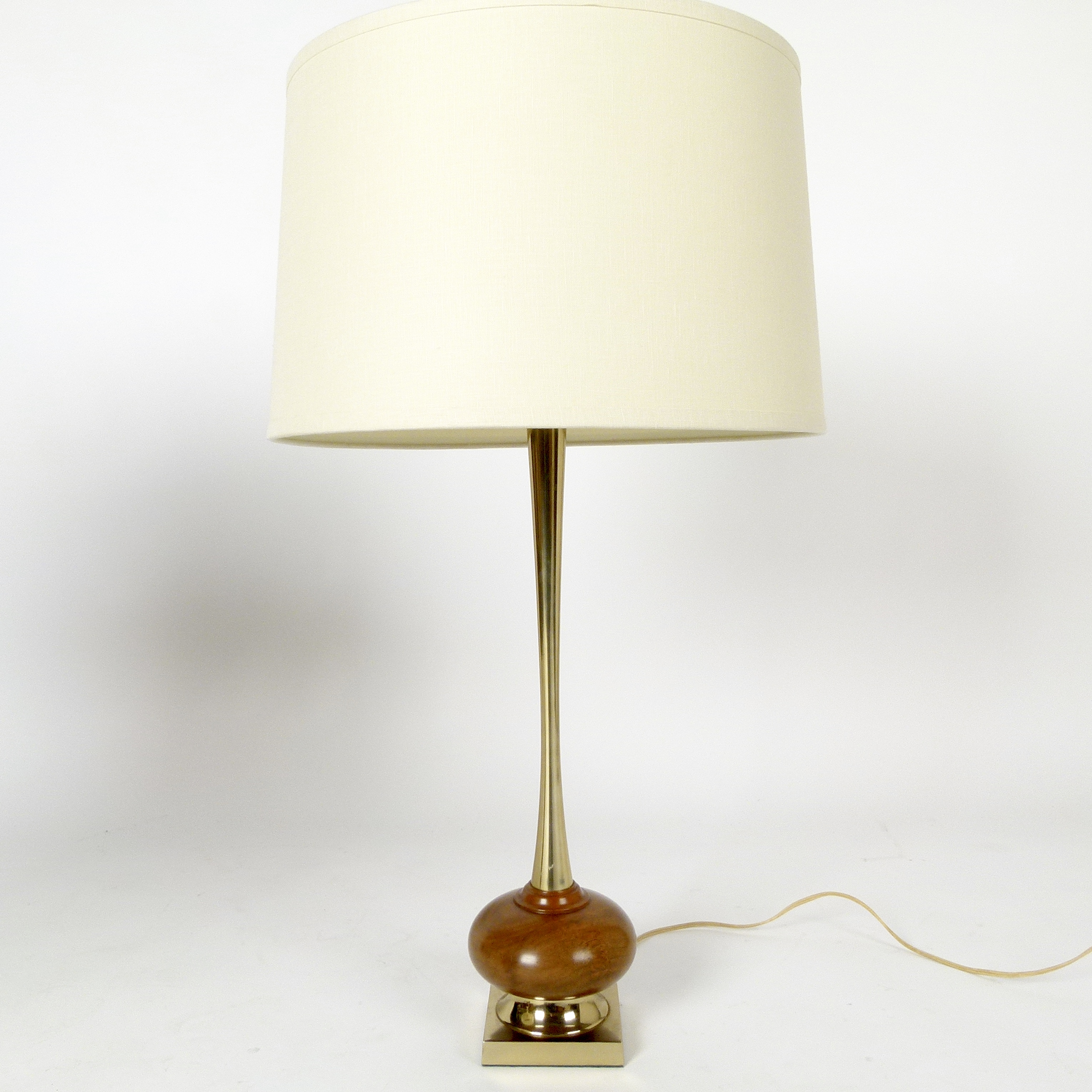 Pair of Brass & Walnut Lamps by Laurel 20 at City Issue Atlanta