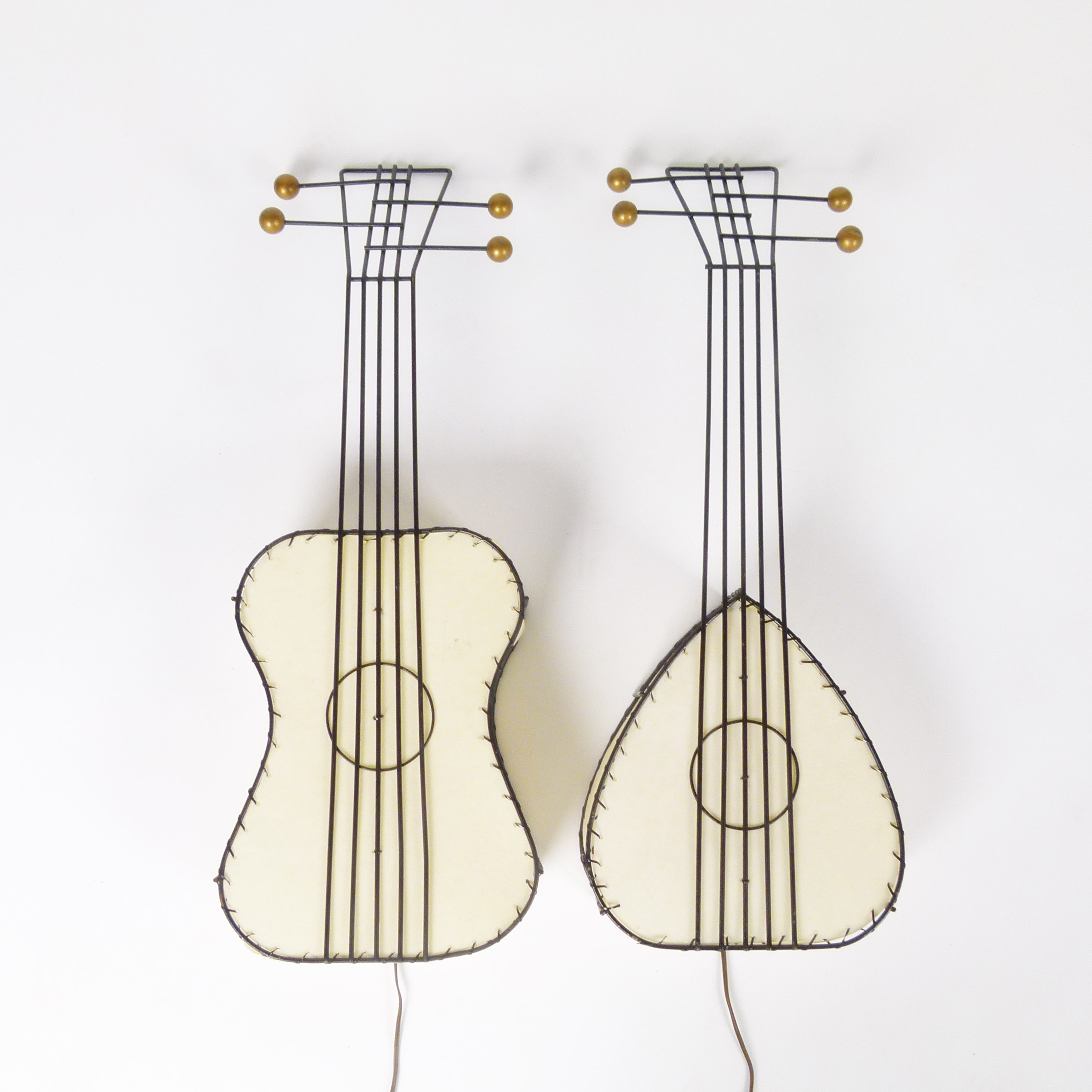 Pair of Frederick Weinberg Guitar Style Lamps