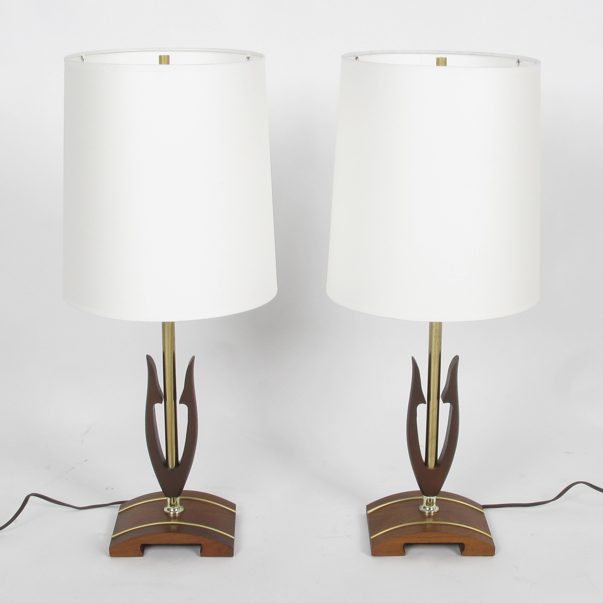 Walnut & Brass Bedroom Lamps at City Issue Atlanta