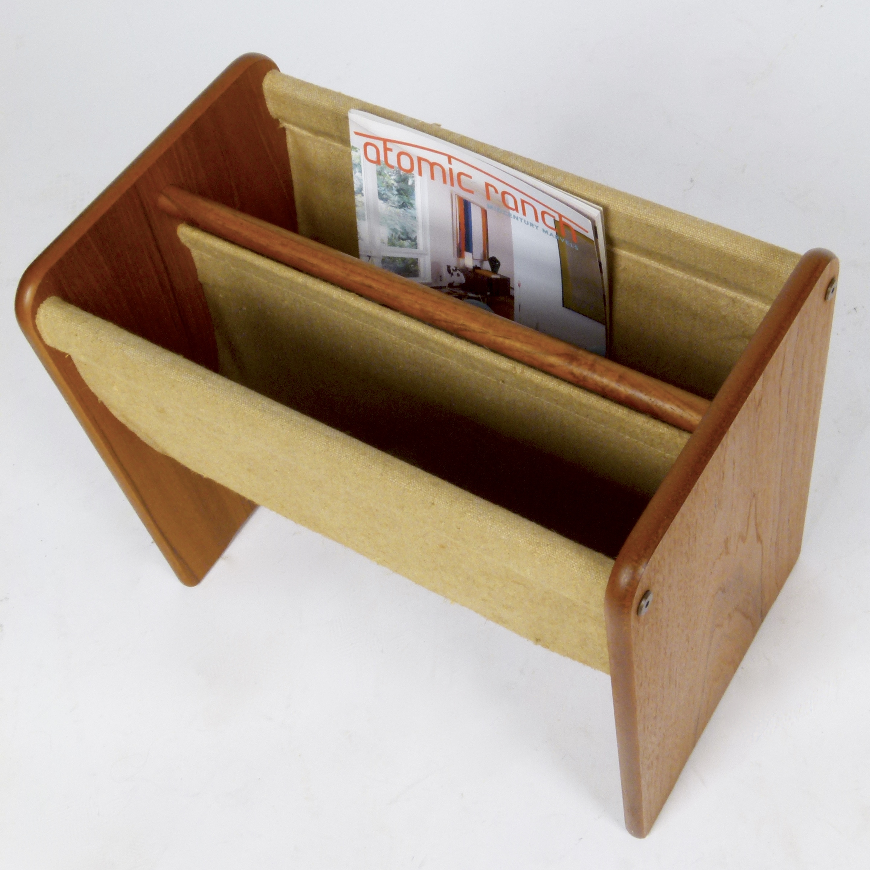 Double Magazine File Rack Double Magazine Rack in Teak 20 at City Issue Atlanta
