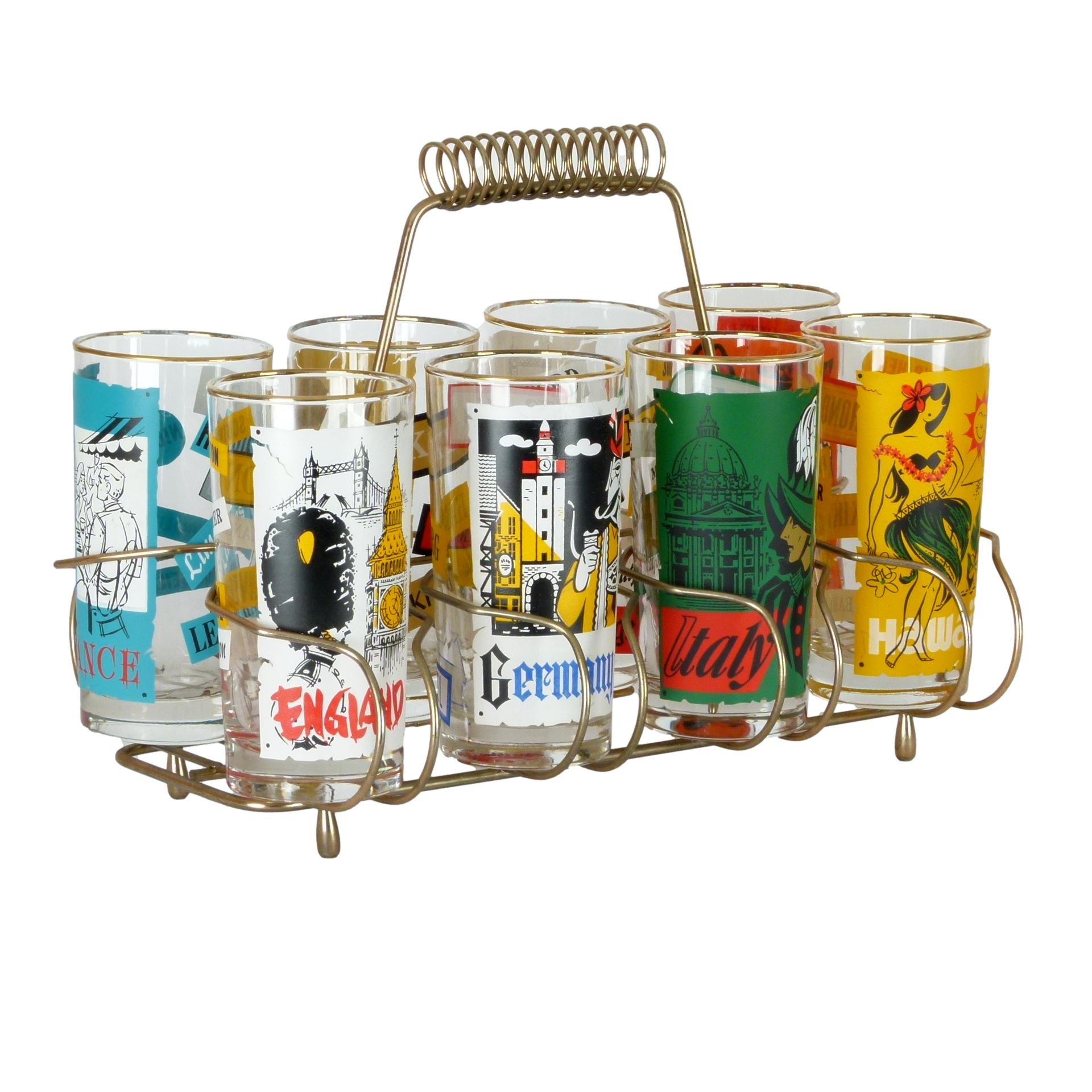 Set of 8 Travel Glasses with Caddy at City Issue Atlanta