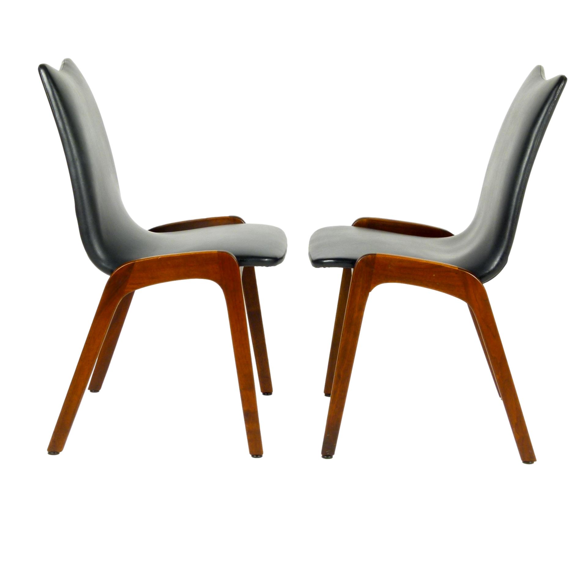 Set of 4 Sculptural Walnut Dining Chairs at City Issue Atlanta