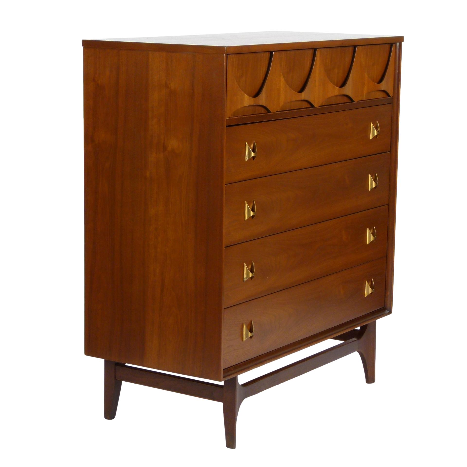 Broyhill Brasilia Walnut Chest of Drawers, 1960s at City Issue Atlanta