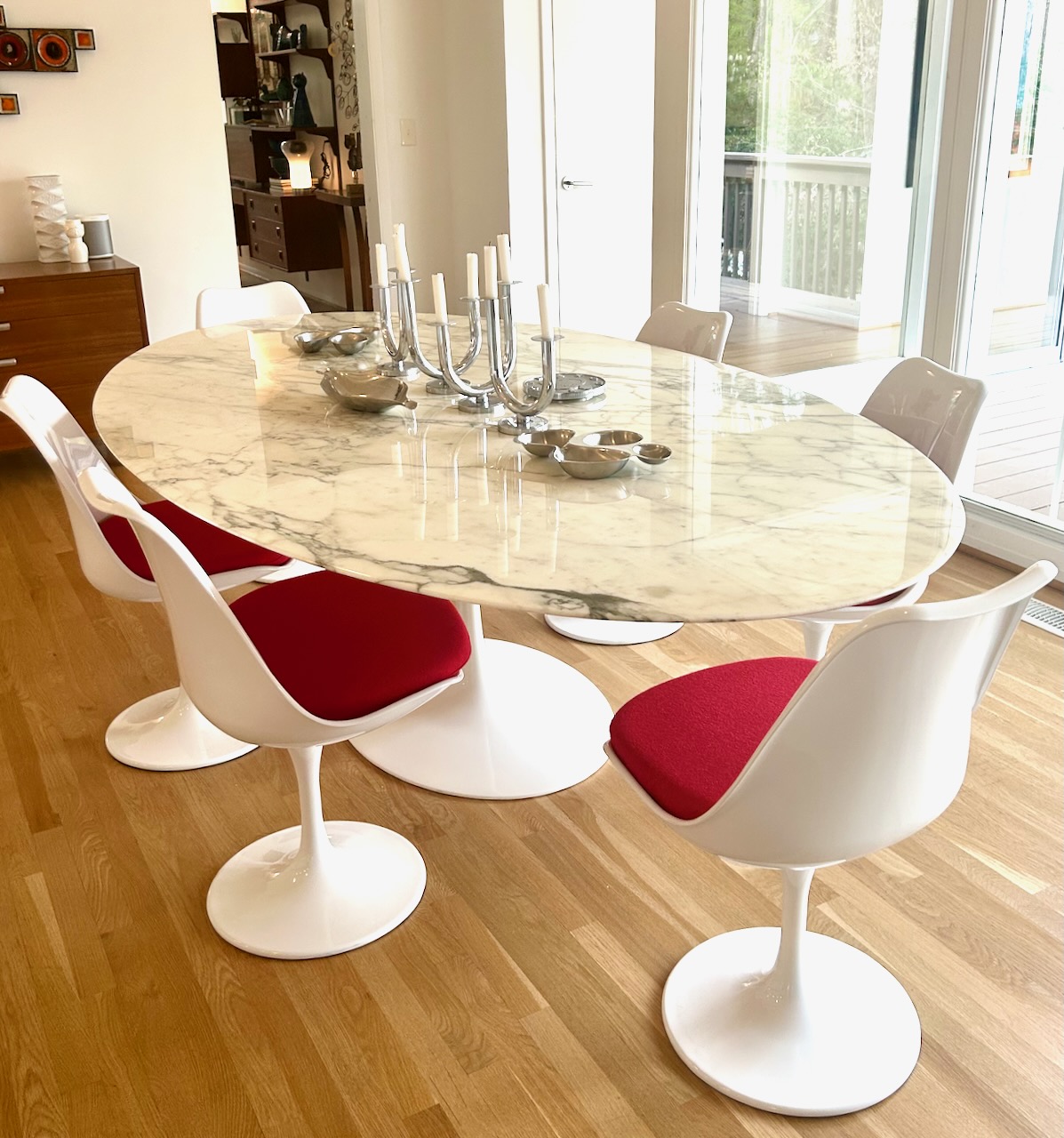 96" Oval Tulip Table by Knoll, Marble Top at City Issue Atlanta